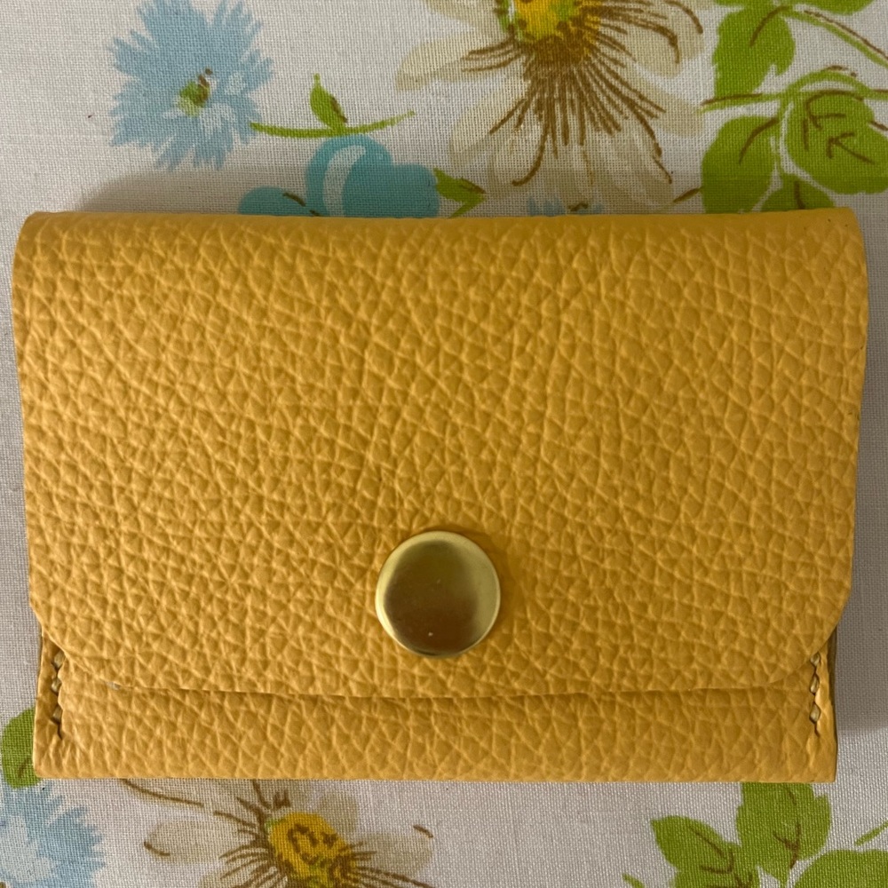 Hand Crafted Yellow Leather Wallet